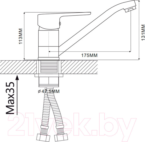 Изображение товара Смеситель Ekko E49313