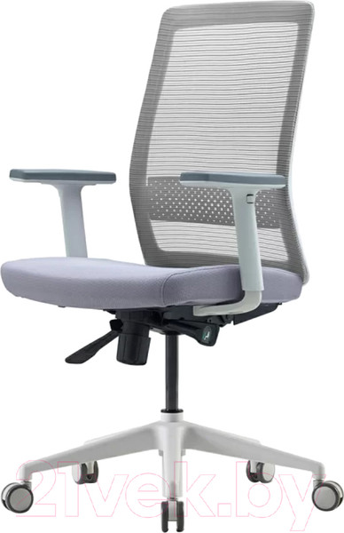 Изображение товара Кресло офисное Bestuhl S30 White Pl без подголовника, рег. подлокотники (черная сетка/серая ткань)