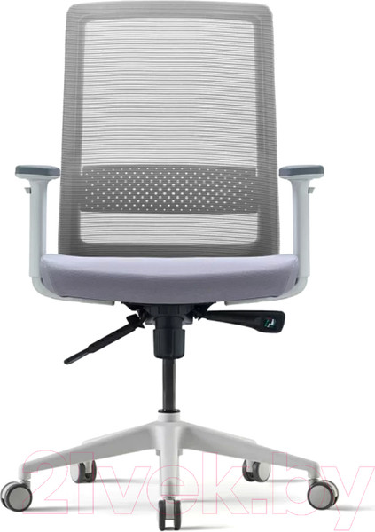 Изображение товара Кресло офисное Bestuhl S30 White Pl без подголовника, рег. подлокотники (черная сетка/серая ткань)