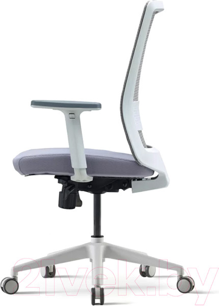 Изображение товара Кресло офисное Bestuhl S30 White Pl без подголовника, рег. подлокотники (черная сетка/серая ткань)