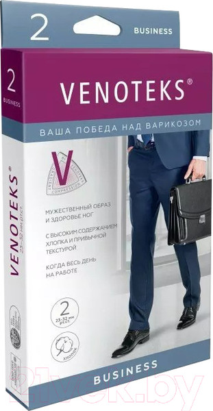 Изображение товара Гольфы компрессионные Venoteks 2C154 2 кл.к. (р.XL, черный)