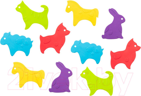 Изображение товара Набор ковриков для купания ROXY-KIDS Animals / RBM-010-CC (10шт)