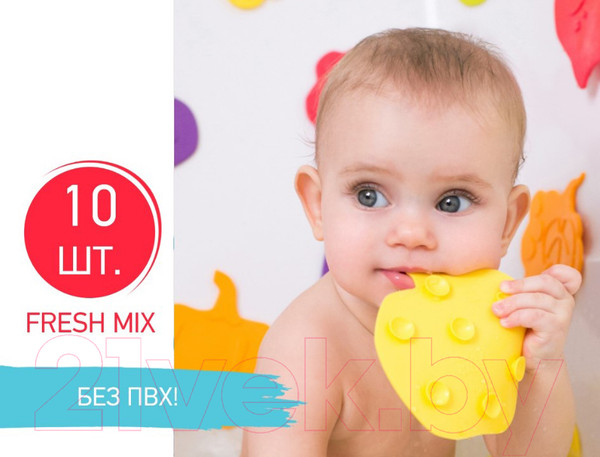 Изображение товара Набор ковриков для купания ROXY-KIDS Fresh Mix / RBM-10-FM (10шт)