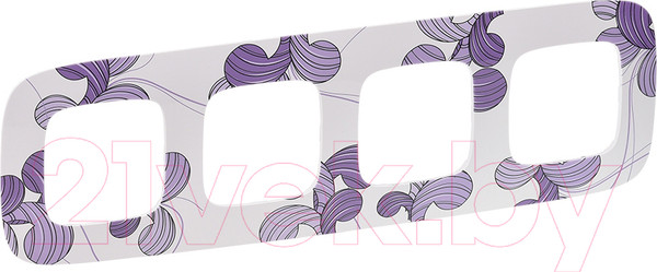 Изображение товара Рамка для выключателей и розеток Legrand Valena Allure 754364 (флора)