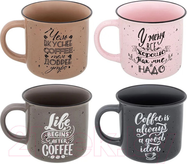Изображение товара Набор кружек Elan Gallery Кофе / 880143