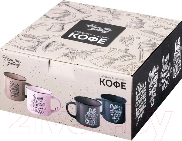 Изображение товара Набор кружек Elan Gallery Кофе / 880143