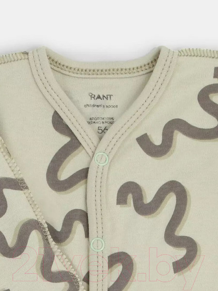 Изображение товара Боди для малышей Rant Hugs And Kisses / HK_PG67-62 (Pattern Green, р.62)