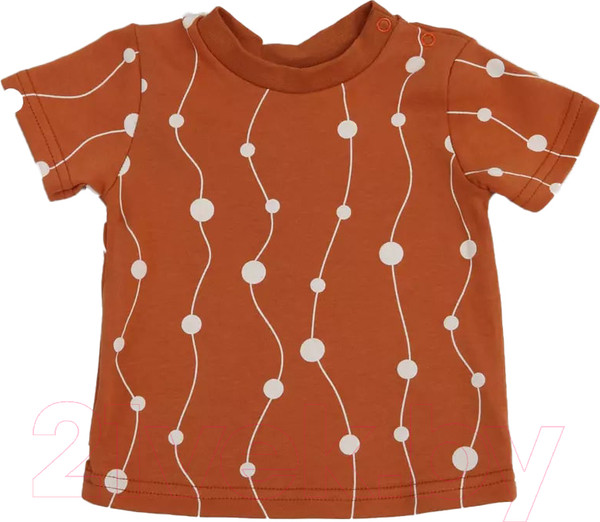 Изображение товара Футболка для малышей Rant Hugs And Kisses / HK_PCB46-68 (Pattern Brown, р.68)