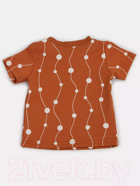 Изображение товара Футболка для малышей Rant Hugs And Kisses / HK_PCB46-74 (Pattern Brown, р.74)
