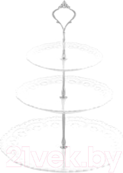 Изображение товара Ваза-этажерка Elan Gallery Белый узор / 540721