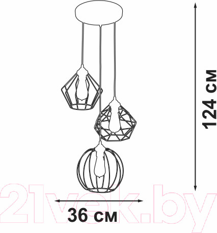 Изображение товара Потолочный светильник Vitaluce V4803-0/3S