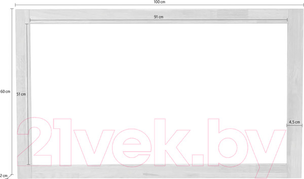 Изображение товара Зеркало Dipriz Фалерия большое 100 / Д.3565 (дуб масло)