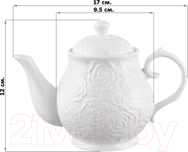 Изображение товара Заварочный чайник Elan Gallery Розы / 540294