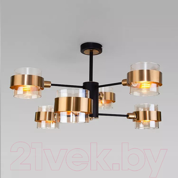 Изображение товара Люстра Евросвет 70127/6 (черный/дымчатый)