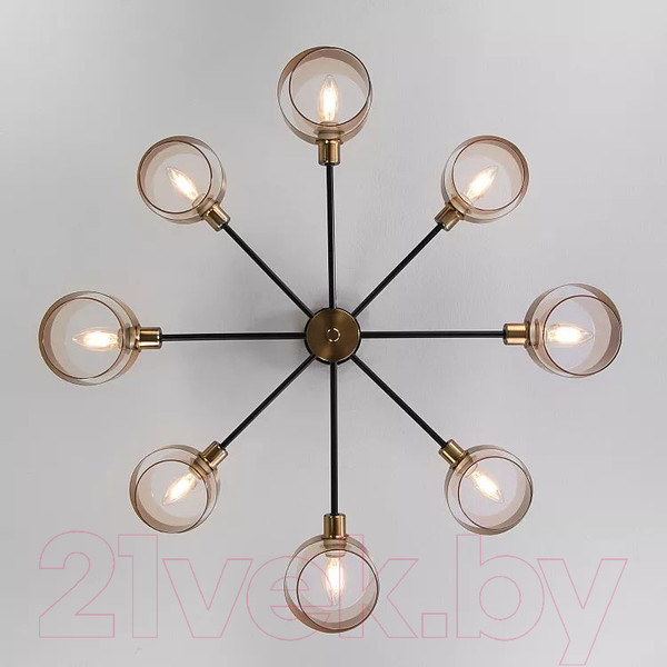 Изображение товара Люстра Евросвет 70127/8 (черный/дымчатый)