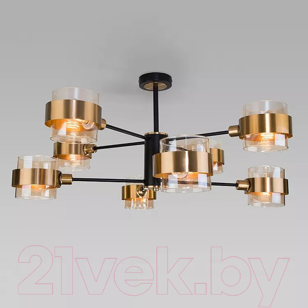 Изображение товара Люстра Евросвет 70127/8 (черный/дымчатый)