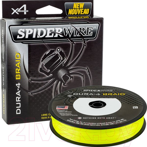 Изображение товара Леска плетеная Berkley Fishing SpiderWire Dura4 0.25мм 150м 23.2кг / 1450409 (желтый)