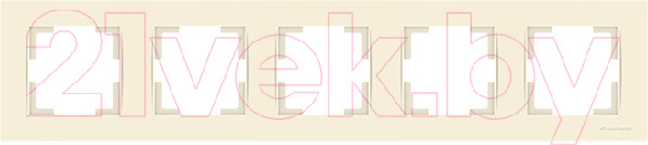 Изображение товара Рамка для выключателей и розеток Mutlusan 2220-800-1502 (слоновая кость)