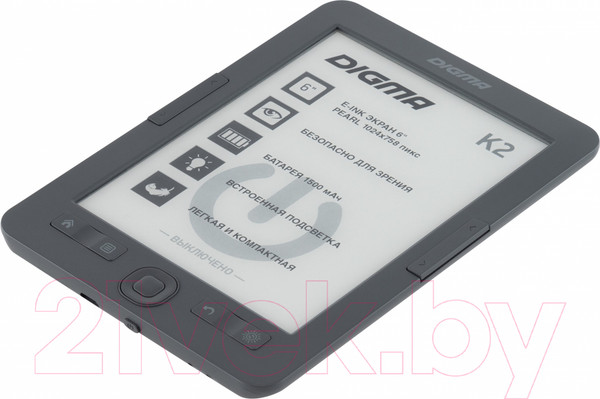 Изображение товара Электронная книга Digma K2 (темно-серый)