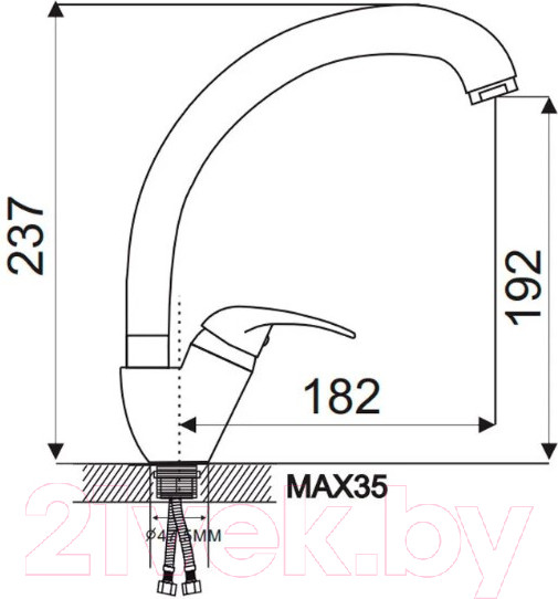 Изображение товара Смеситель Ekko by Maxonor MN4103-2