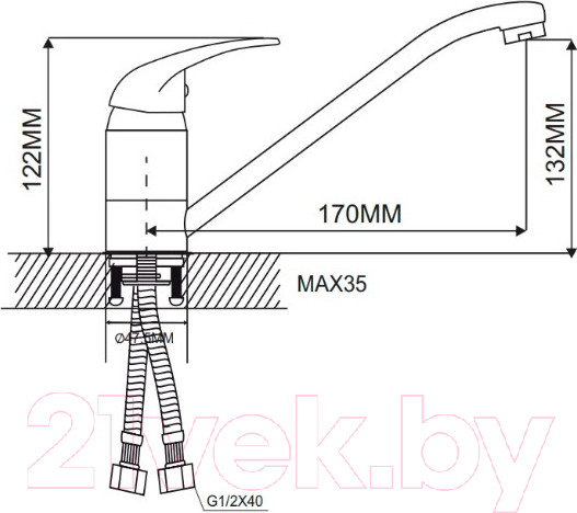 Изображение товара Смеситель Ekko by Maxonor MN4203