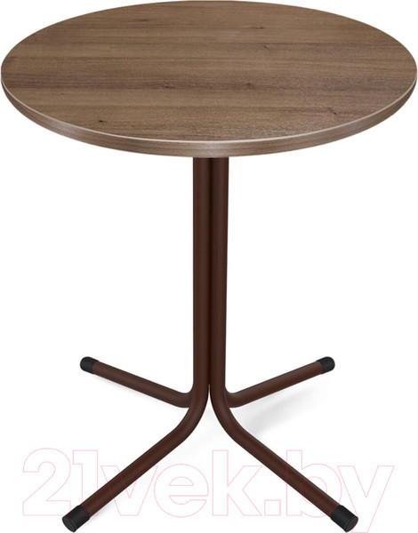 Изображение товара Обеденный стол Sheffilton SHT-TU7-1/70 МДФ (коричневый муар цинк/черный/орех светлый)