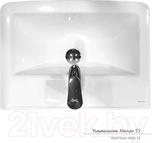 Изображение товара Умывальник Керамин Милан 55 (с пьедесталом)