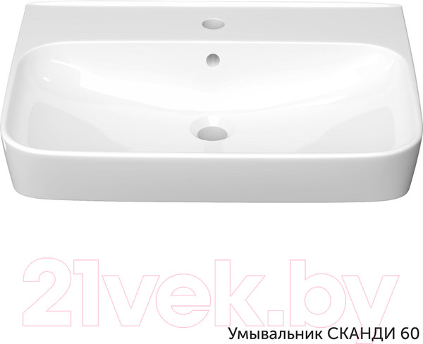 Изображение товара Умывальник Керамин Сканди 60 (с пьедесталом)