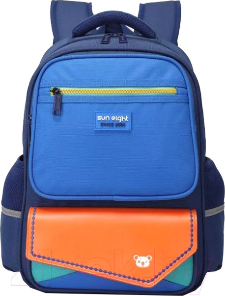 Изображение товара Школьный рюкзак Sun Eight SE-22001 (синий/оранжевый)