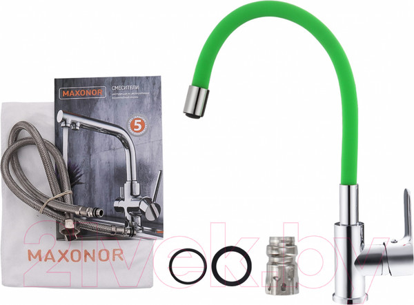 Изображение товара Смеситель Ekko by Maxonor MN70112-12 (зеленый/хром)