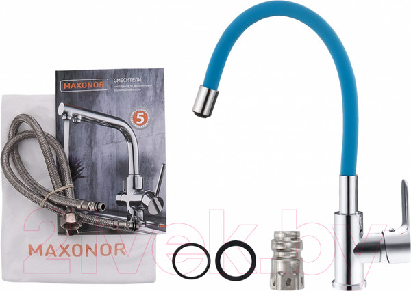 Изображение товара Смеситель Ekko by Maxonor MN70112-4 (синий/хром)