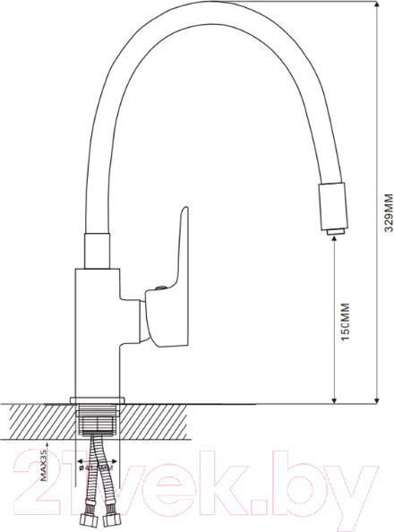 Изображение товара Смеситель Ekko by Maxonor MN70112-4 (синий/хром)