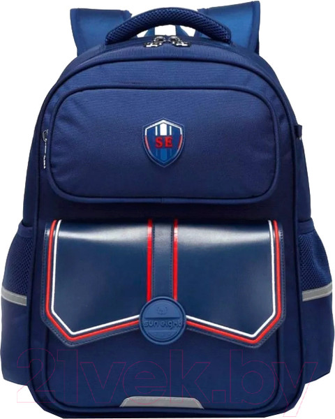 Изображение товара Школьный рюкзак Sun Eight SE-22006 (темно-синий/красный)