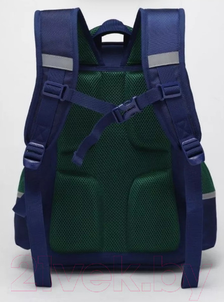 Изображение товара Школьный рюкзак Sun Eight SE-22006 (темно-синий/зеленый)