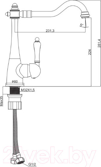 Изображение товара Смеситель Maxonor Pure Life MN4076-7 (черный)