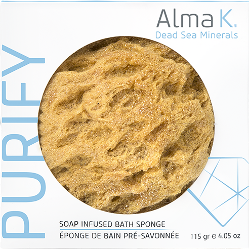 Изображение товара Губка для тела Alma K Purify Soap Infused Bath Sponge Жидкое мыло на губке (115г)