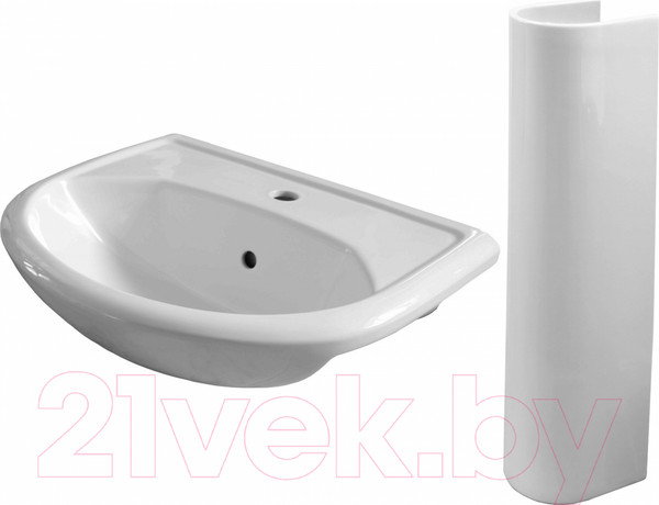 Изображение товара Умывальник Керамин Лаго 45 (с отверстием и пьедесталом)