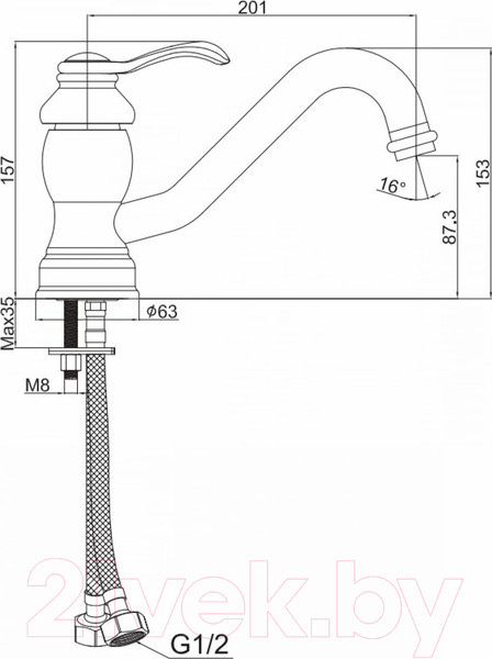 Изображение товара Смеситель Maxonor Pure Life MN4176