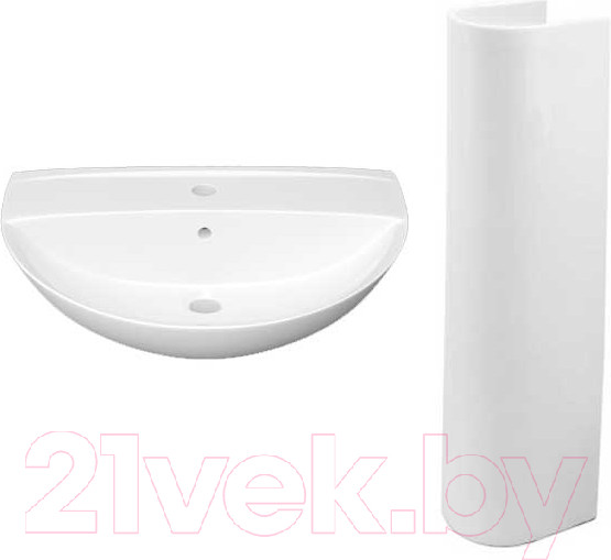 Изображение товара Умывальник Керамин Симпл 55 (с отверстием и пьедесталом)