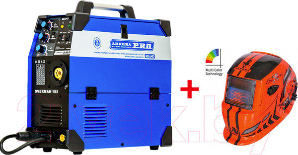 Изображение товара Полуавтомат сварочный AURORA Overman 185 + Маска Хамелеон A777c / Aurora Overman 185+A777c