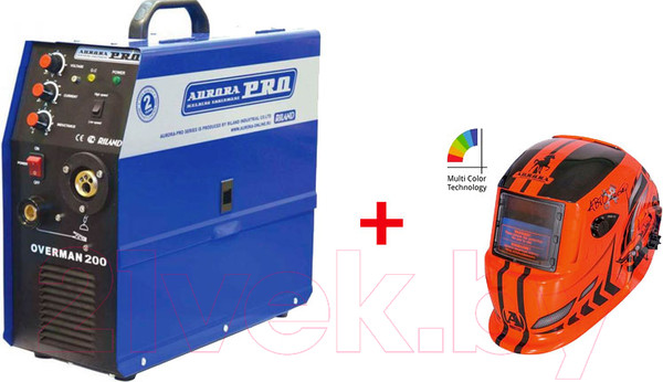Изображение товара Полуавтомат сварочный AURORA Overman 200 + Маска Хамелеон A777c / Aurora Overman 200+A777c