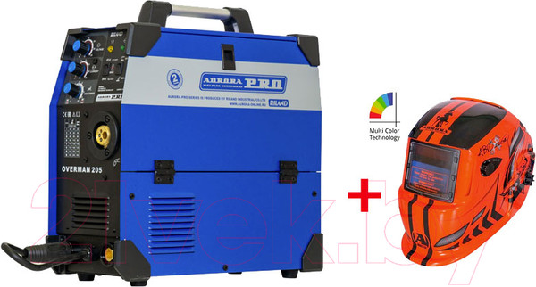 Изображение товара Полуавтомат сварочный AURORA Overman 205 + Маска Хамелеон A777c / Aurora Overman 205+A777c