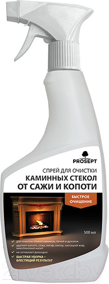 Изображение товара Средство для мытья стекол Prosept Universal Hard Спрей для очистки каминных стекол от сажи (500мл)