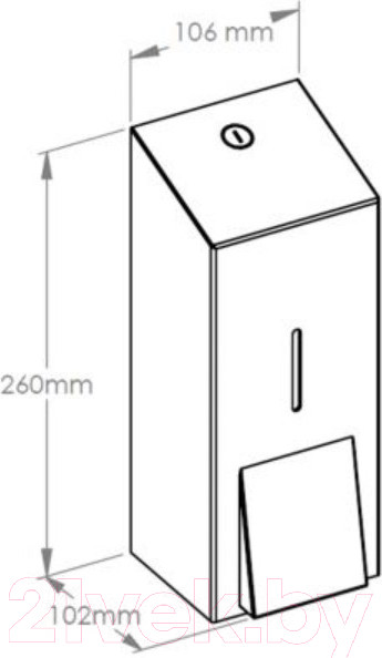 Изображение товара Дозатор Merida Stella Maxi DSM106 (сталь матовая)