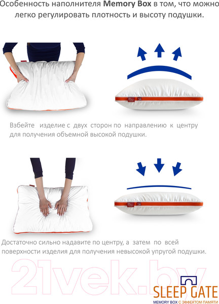 Изображение товара Подушка для сна Espera Sleep Gate Memory Box MB-5445 (50x70)