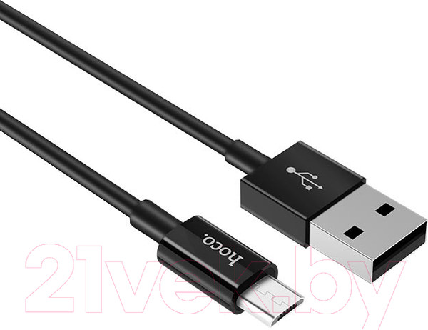 Изображение товара Кабель Hoco X23 Skilled AM-microBM (1м, черный)