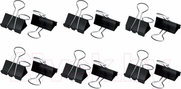 Изображение товара Зажим для бумаги Berlingo BC1225 (12шт, черный)