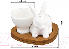 Изображение товара Подставка для яйца Elan Gallery Белый кролик / 540106