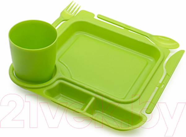 Изображение товара Набор пластиковой посуды Berossi Fiesta ИК 82080000 (майская зелень)