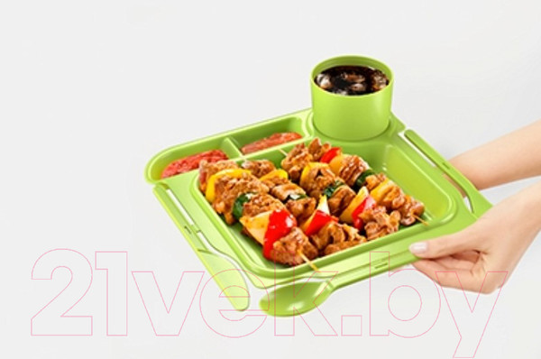 Изображение товара Набор пластиковой посуды Berossi Fiesta ИК 82080000 (майская зелень)